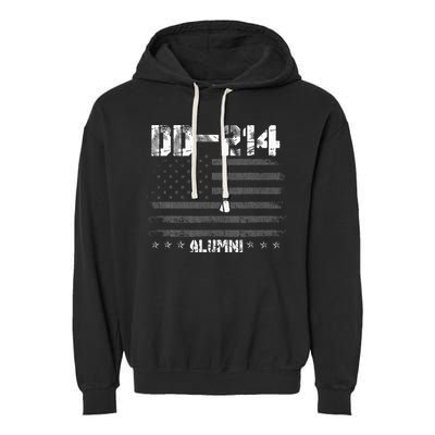 Patriotic DD 214 Alumni Military Veteran Garment-Dyed Fleece Hoodie