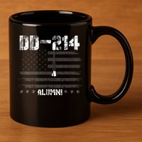 Patriotic DD 214 Alumni Military Veteran 11oz C Handle Ceramic Mug