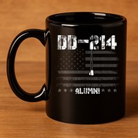 Patriotic DD 214 Alumni Military Veteran 11oz C Handle Ceramic Mug