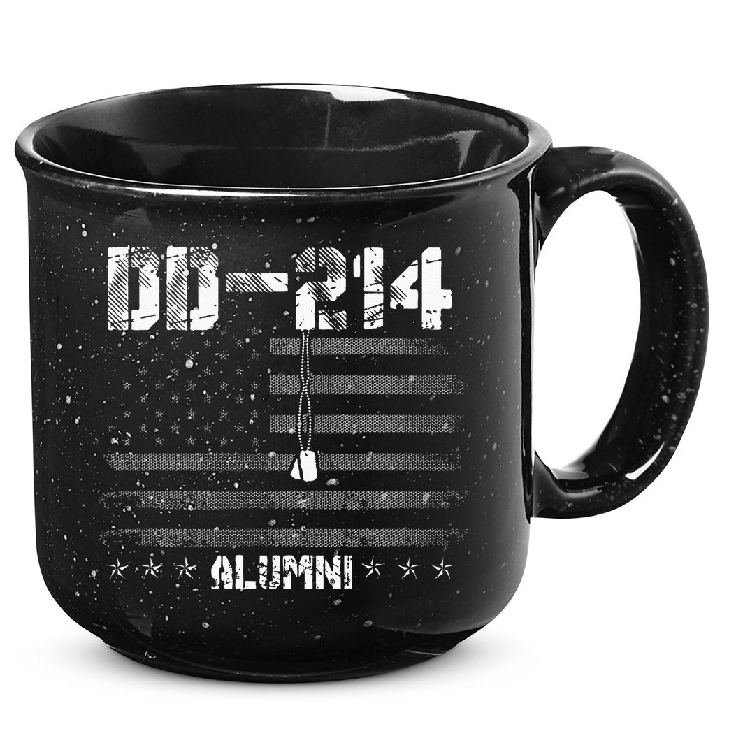 Patriotic DD 214 Alumni Military Veteran 15oz Campfire Ceramic Mug