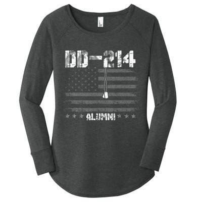 Patriotic DD 214 Alumni Military Veteran Women's Perfect Tri Tunic Long Sleeve Shirt