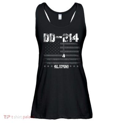 Patriotic DD 214 Alumni Military Veteran Ladies Essential Flowy Tank
