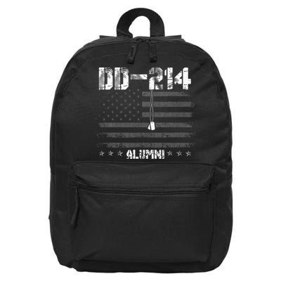 Patriotic DD 214 Alumni Military Veteran 16 in Basic Backpack