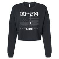 Patriotic DD 214 Alumni Military Veteran Cropped Pullover Crew
