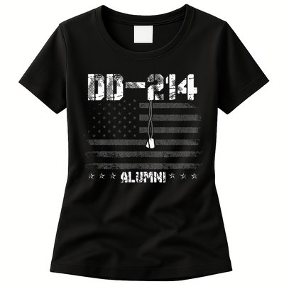 Patriotic DD 214 Alumni Military Veteran Womens T-Shirt
