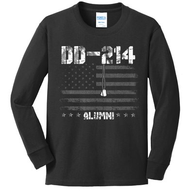 Patriotic DD 214 Alumni Military Veteran Kids Long Sleeve Shirt