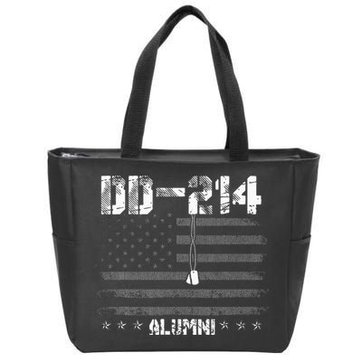 Patriotic DD 214 Alumni Military Veteran Zip Tote Bag