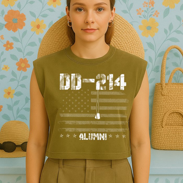 Patriotic DD 214 Alumni Military Veteran Garment-Dyed Women's Muscle Tee