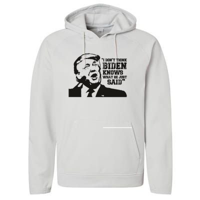 Presidential Debate 2024 Election Funny Election 24 Trump Vs Bid Performance Fleece Hoodie