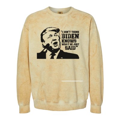 Presidential Debate 2024 Election Funny Election 24 Trump Vs Bid Colorblast Crewneck Sweatshirt