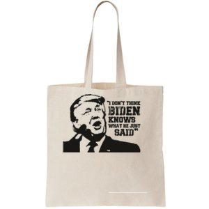 Presidential Debate 2024 Election Funny Election 24 Trump Vs Bid Tote Bag