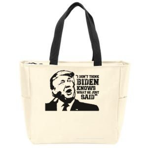 Presidential Debate 2024 Election Funny Election 24 Trump Vs Bid Zip Tote Bag