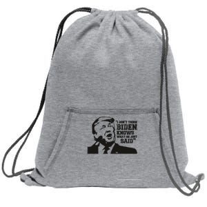 Presidential Debate 2024 Election Funny Election 24 Trump Vs Bid Sweatshirt Cinch Pack Bag