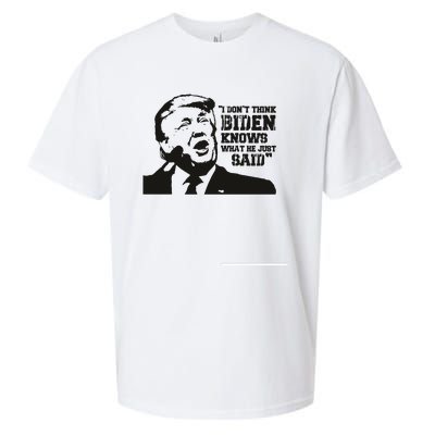 Presidential Debate 2024 Election Funny Election 24 Trump Vs Bid Sueded Cloud Jersey T-Shirt