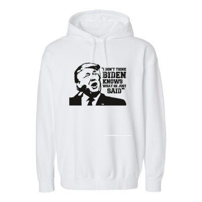 Presidential Debate 2024 Election Funny Election 24 Trump Vs Bid Garment-Dyed Fleece Hoodie