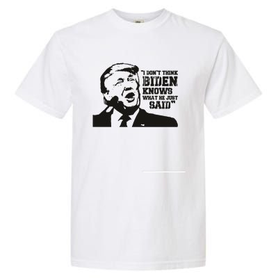 Presidential Debate 2024 Election Funny Election 24 Trump Vs Bid Garment-Dyed Heavyweight T-Shirt