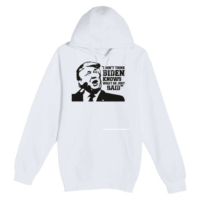 Presidential Debate 2024 Election Funny Election 24 Trump Vs Bid Premium Pullover Hoodie