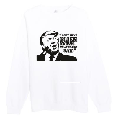 Presidential Debate 2024 Election Funny Election 24 Trump Vs Bid Premium Crewneck Sweatshirt