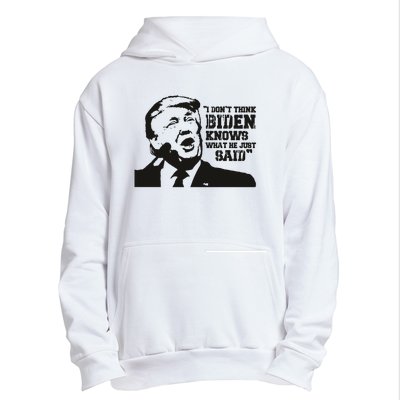 Presidential Debate 2024 Election Funny Election 24 Trump Vs Bid Urban Pullover Hoodie