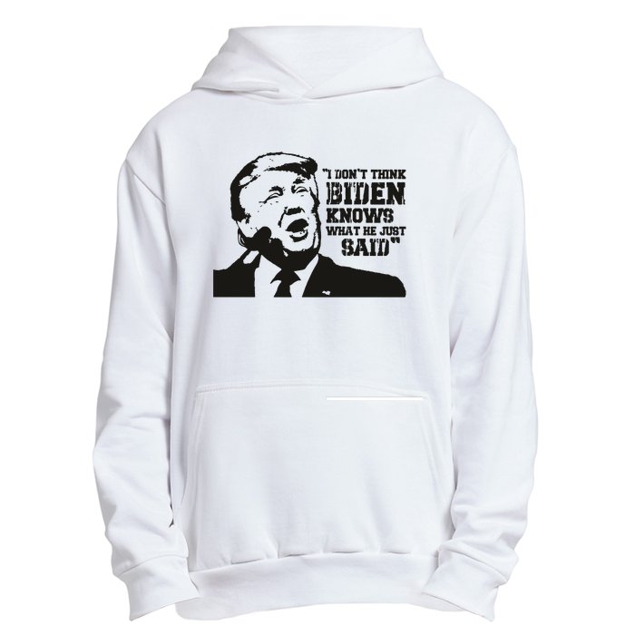 Presidential Debate 2024 Election Funny Election 24 Trump Vs Bid Urban Pullover Hoodie