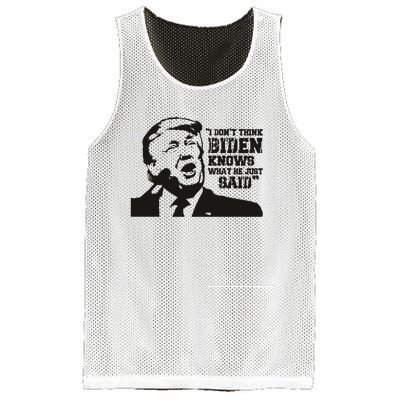 Presidential Debate 2024 Election Funny Election 24 Trump Vs Bid Mesh Reversible Basketball Jersey Tank