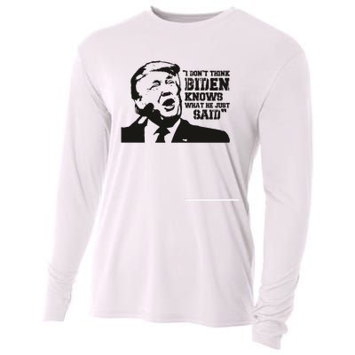 Presidential Debate 2024 Election Funny Election 24 Trump Vs Bid Cooling Performance Long Sleeve Crew