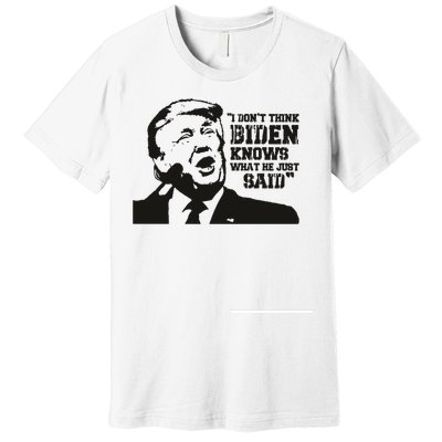 Presidential Debate 2024 Election Funny Election 24 Trump Vs Bid Premium T-Shirt