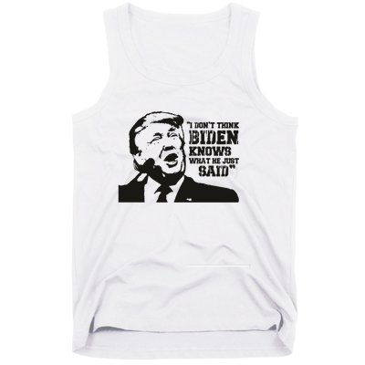 Presidential Debate 2024 Election Funny Election 24 Trump Vs Bid Tank Top