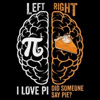 Pi Day 2025 Funny Pi Day Left Vs Right Brain Pie Math Geek .Png Drawstring Bag
