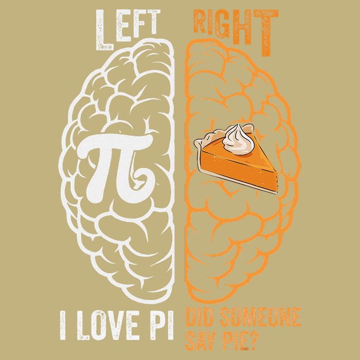 Pi Day 2025 Funny Pi Day Left Vs Right Brain Pie Math Geek .Png Mousepad