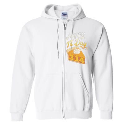 Pi Day 3 14 Slice Of Pi Math Geek Pie Lover Full Zip Hoodie