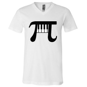 Pi Day 3,14 Number Music Symbol Math Science Nerd Geek V-Neck T-Shirt