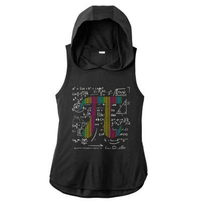 Pi Day 3 14 Pi Symbol With Math Equations Gift For Math Geek Meaningful Gift Ladies PosiCharge Tri-Blend Wicking Draft Hoodie Tank