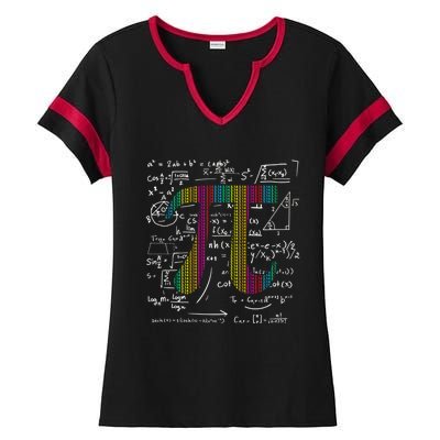 Pi Day 3 14 Pi Symbol With Math Equations Gift For Math Geek Meaningful Gift Ladies Halftime Notch Neck Tee