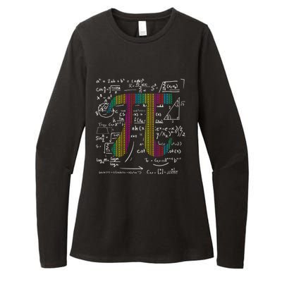 Pi Day 3 14 Pi Symbol With Math Equations Gift For Math Geek Meaningful Gift Womens CVC Long Sleeve Shirt