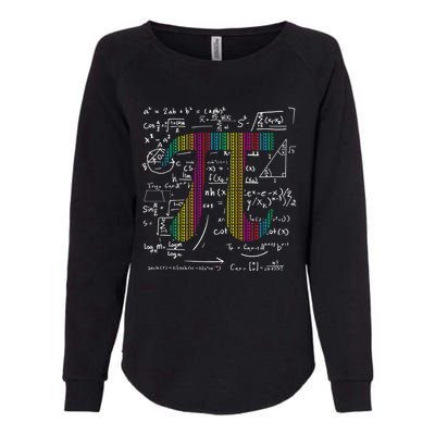 Pi Day 3 14 Pi Symbol With Math Equations Gift For Math Geek Meaningful Gift Womens California Wash Sweatshirt