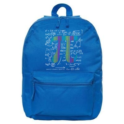 Pi Day 3 14 Pi Symbol With Math Equations Gift For Math Geek Meaningful Gift 16 in Basic Backpack