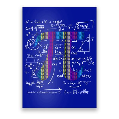 Pi Day 3 14 Pi Symbol With Math Equations Gift For Math Geek Meaningful Gift Poster