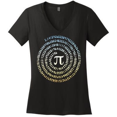 Pi day 3,14 Pi Number Symbol Math Science for science lover Women's V-Neck T-Shirt