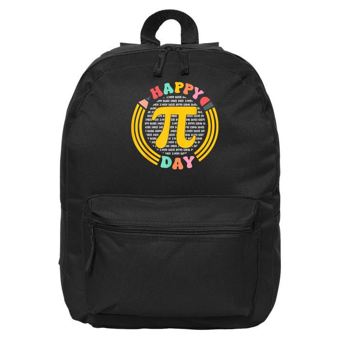 Pi Day 3.14 Pi Digits Happy Spiral Pi Day 16 in Basic Backpack