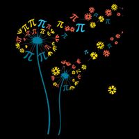 Pi Dandelion 3.14 Pi Day number Math Teacher Science Lovers Button