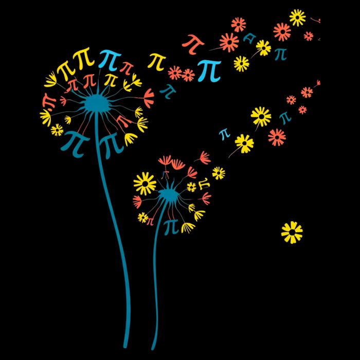 Pi Dandelion 3.14 Pi Day number Math Teacher Science Lovers Button