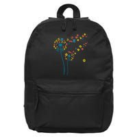 Pi Dandelion 3.14 Pi Day number Math Teacher Science Lovers 16 in Basic Backpack