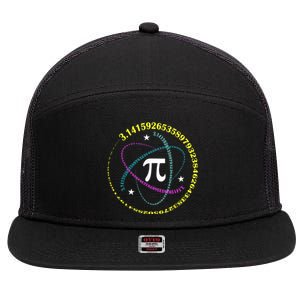 Pi Day 3.14 Pi Day Funny Math Lover Happy Pi Day 7 Panel Mesh Trucker Snapback Hat