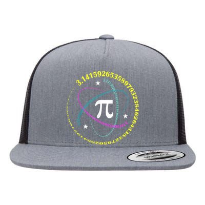 Pi Day 3.14 Pi Day Funny Math Lover Happy Pi Day Flat Bill Trucker Hat