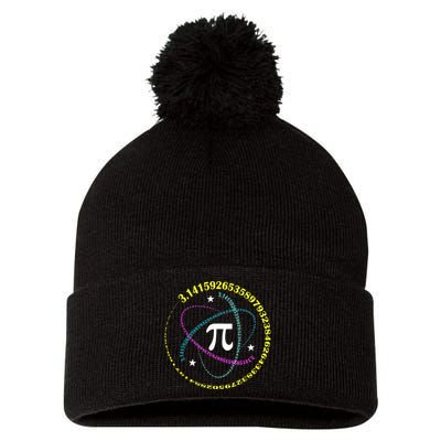 Pi Day 3.14 Pi Day Funny Math Lover Happy Pi Day Pom Pom 12in Knit Beanie