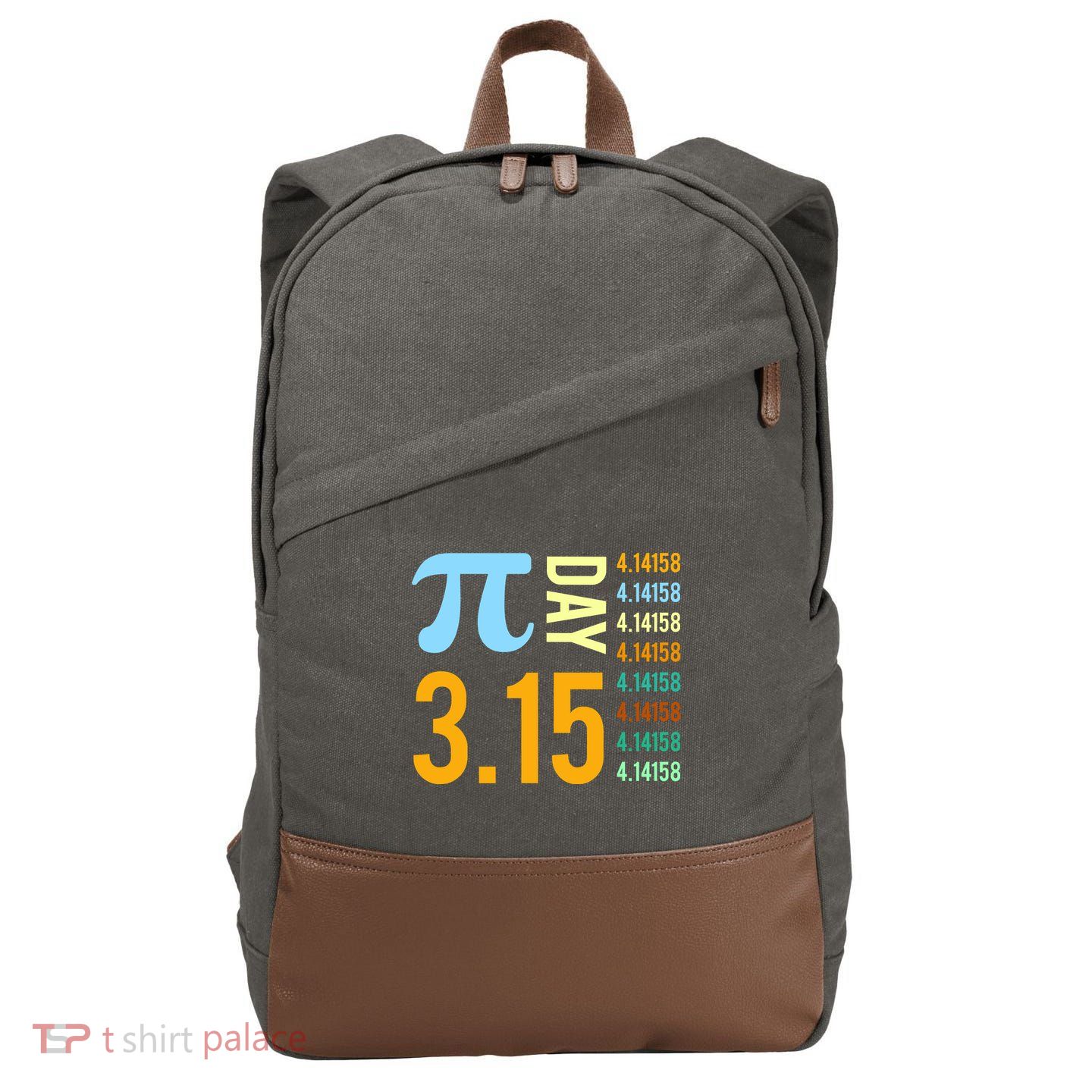 Pie Day 3.15 4.14158 Cotton Canvas Backpack