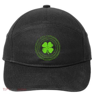 Pi Day 3 14 Green Shamrock Saint Patricks Day Teacher Gift 7-Panel Snapback Hat