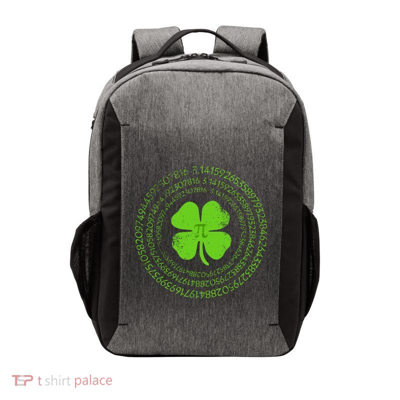Pi Day 3 14 Green Shamrock Saint Patricks Day Teacher Great Gift Vector Backpack
