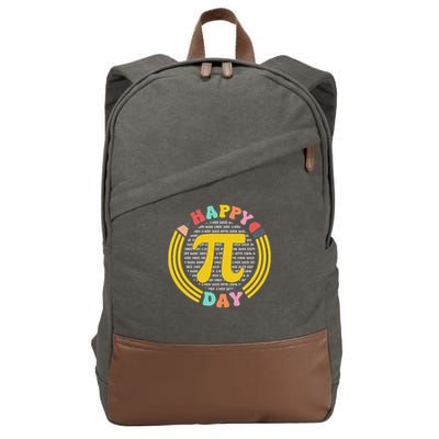 Pi Day 3.14 Pi Digits Cotton Canvas Backpack